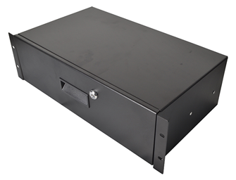 Metal Rack Drawers for Data Racks & Flight Cases with Lock 255mm Deep